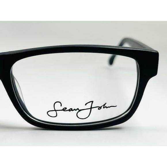 New SEAN JOHN SJ 2062 001 Matte Black Eyeglasses 57/16/150 main image 3